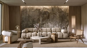 Kamień na ścianie w przedpokoju - i nie tylko