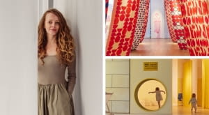 Fot. z lewej: Dorota Terlecka (Biuro Kreacja); Fot.z  prawej na górze: Alicja Wyszogrodzka. Polskie projekty Polscy projektanci -Muzeum Miasta Gdyni 2025-2026; Fot. z prawej na dole: W Gdyni nie pada - Muzeum Miasta Gdynia