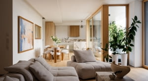 Światło, przestrzeń i architektura - apartament w zielonej części Marymontu