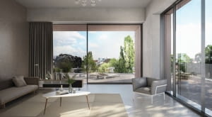 Salon z drzwiami przesuwnymi Schuco ASE 80 LC