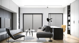 Minimalistyczne mieszkanie w czerni i bieli