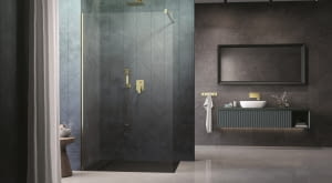 Radaway Nes Brushed Gold Walk-in II