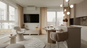 Monochromatyczny apartament w Gdyni