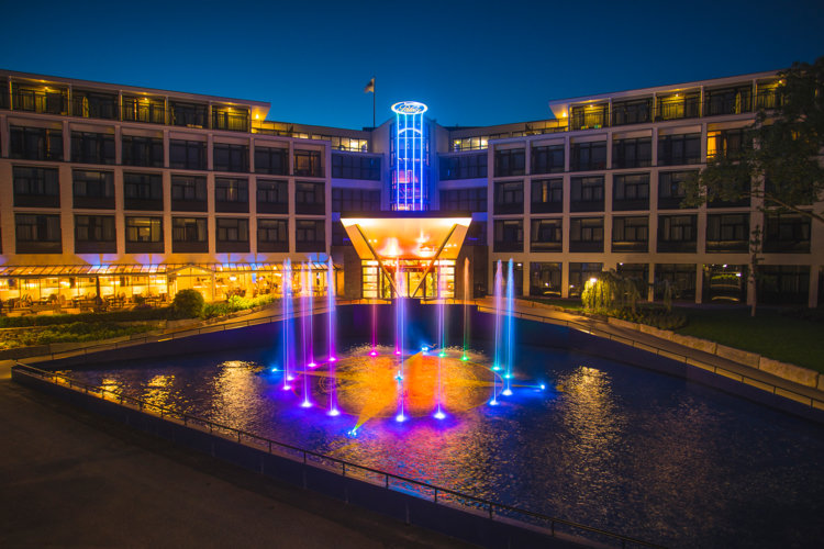 Preston Palace by night