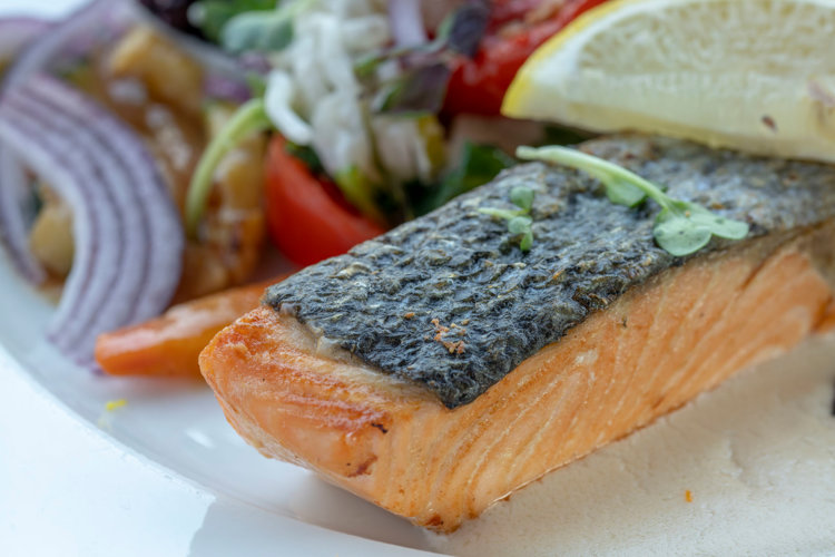 Close up zalm PP