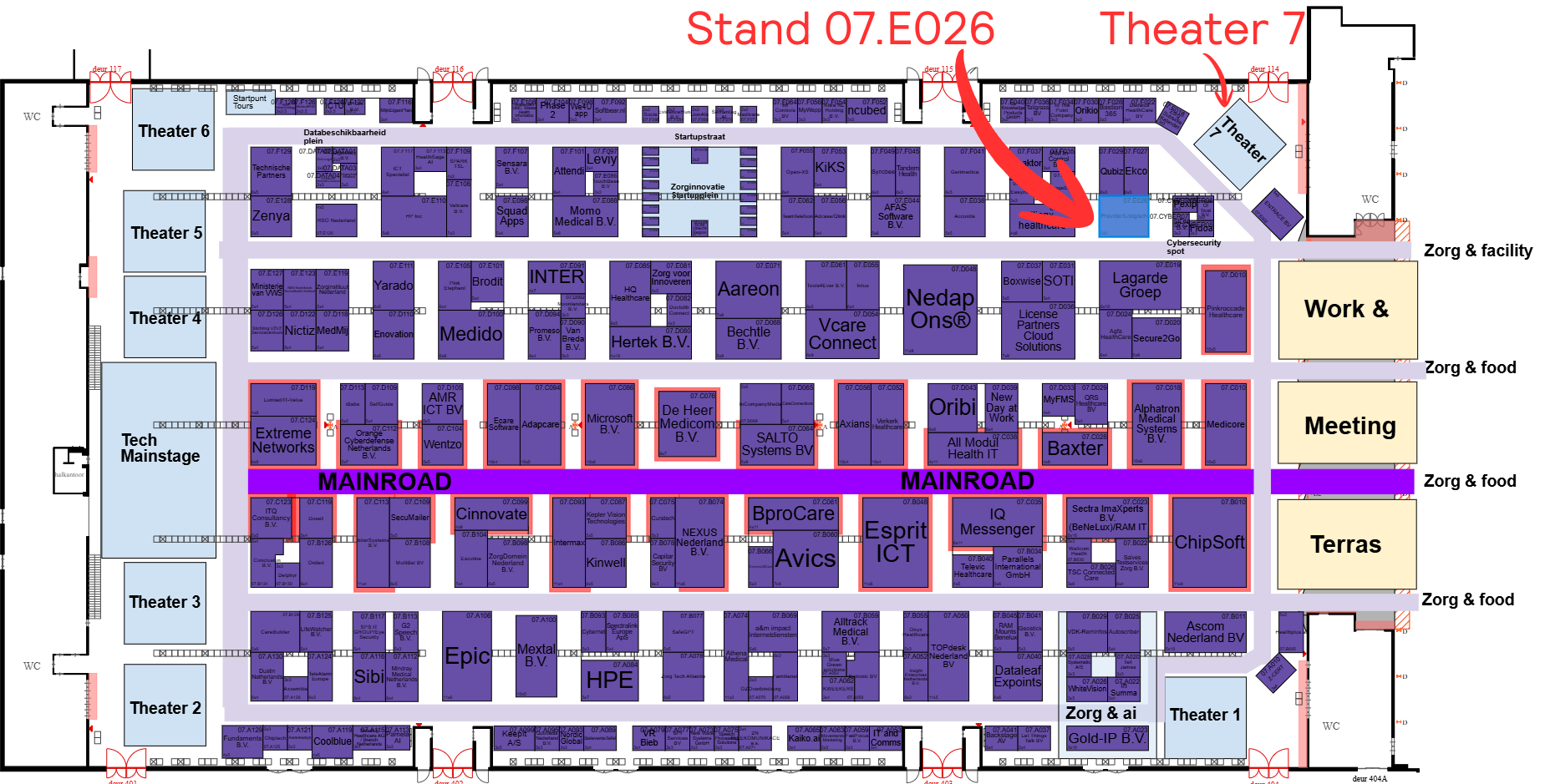 Plattegrond Zorg&ICT beurs