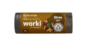 MERCATOR clean bags selective, worki do segregacji, bio, 120l, brązowe