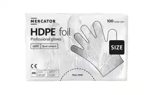 MERCATOR HDPE foil - rękawice foliowe, jednorazowe, a'100
