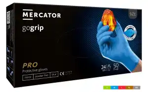 MERCATOR gogrip - 50 ks/balení - nitrilové rukavice, nepudrované, modrá barva