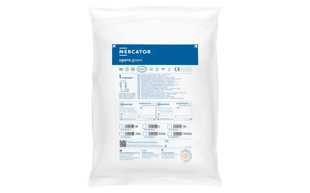 OPERO chirurgický plášť SPUNLACE sterilný, zosilnený M-XXXXL (W2101121)