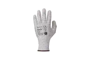 Rękawice robocze antyprzecięciowe z materiału HPPE w kolorze szarym