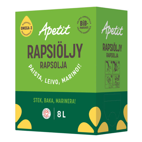 Apetit rapsiöljy BiB 8L