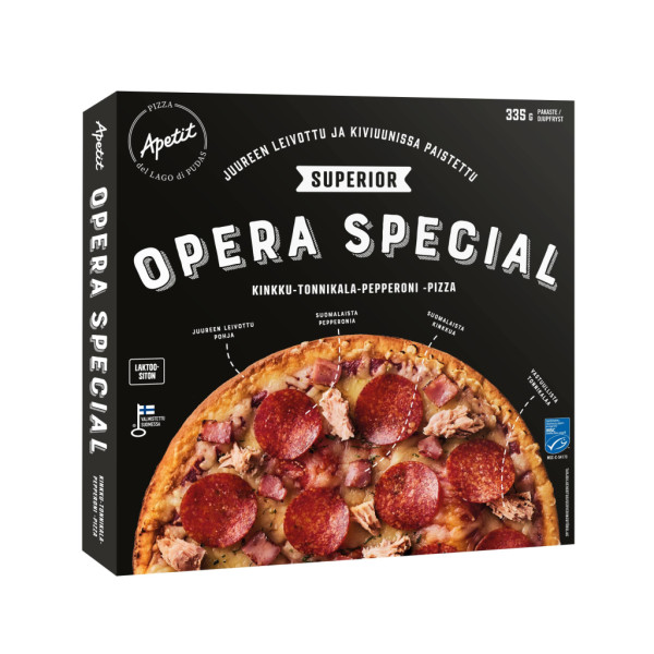 Apetit Superior Opera Special pizza MSC pakaste 335g