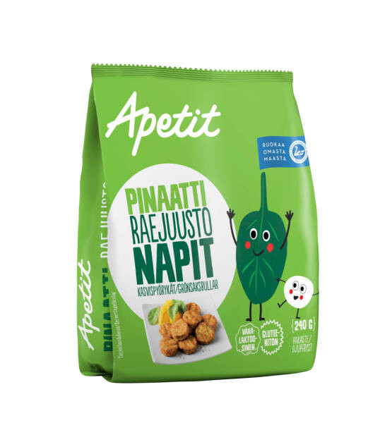 Apetit Pinaatti-raejuustonapit 240 g