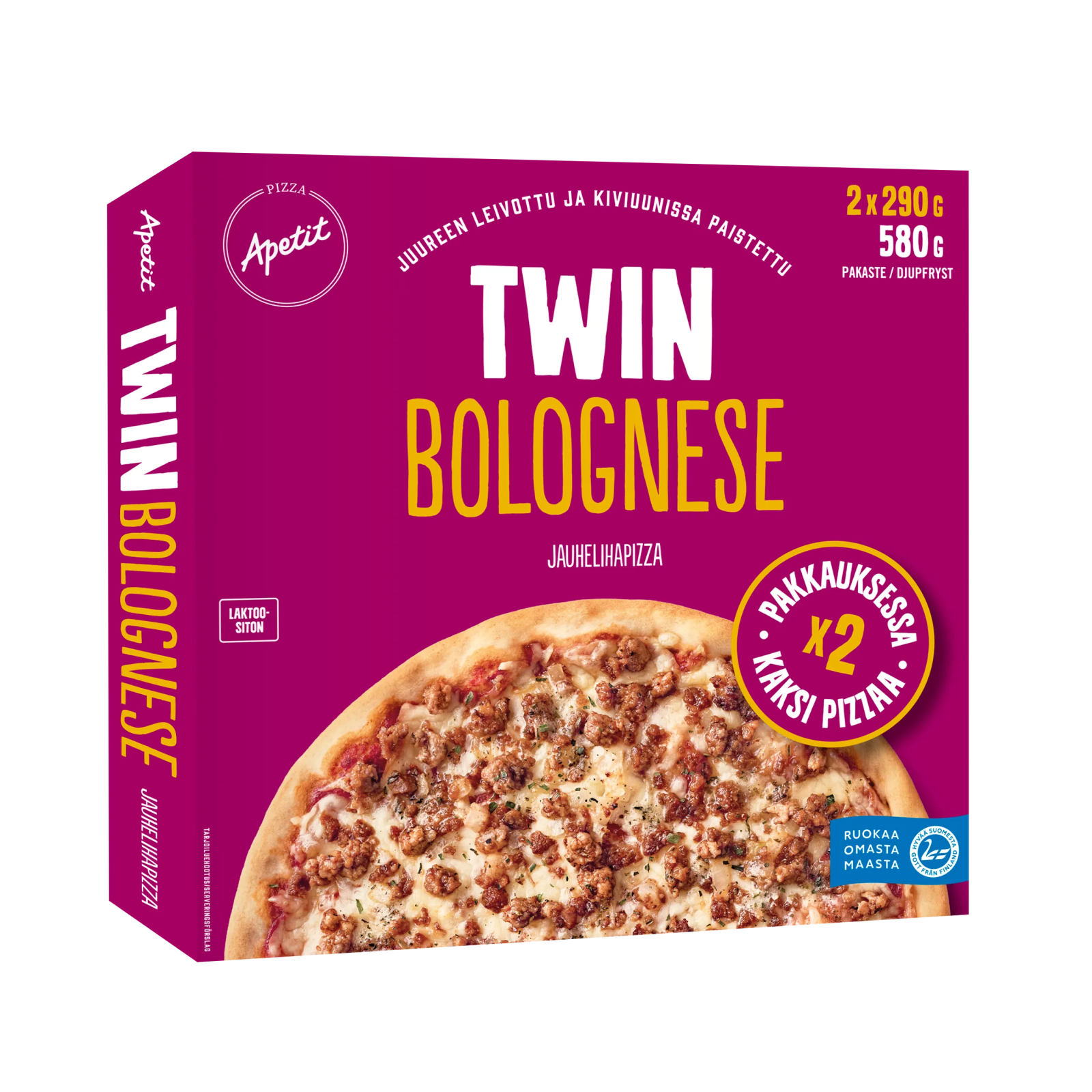 Apetit Twin Bolognese pizza pakaste 2x290g