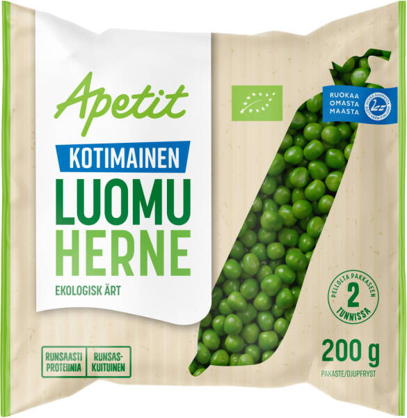 Apetit Kotimainen Luomu Herne pakaste 200g