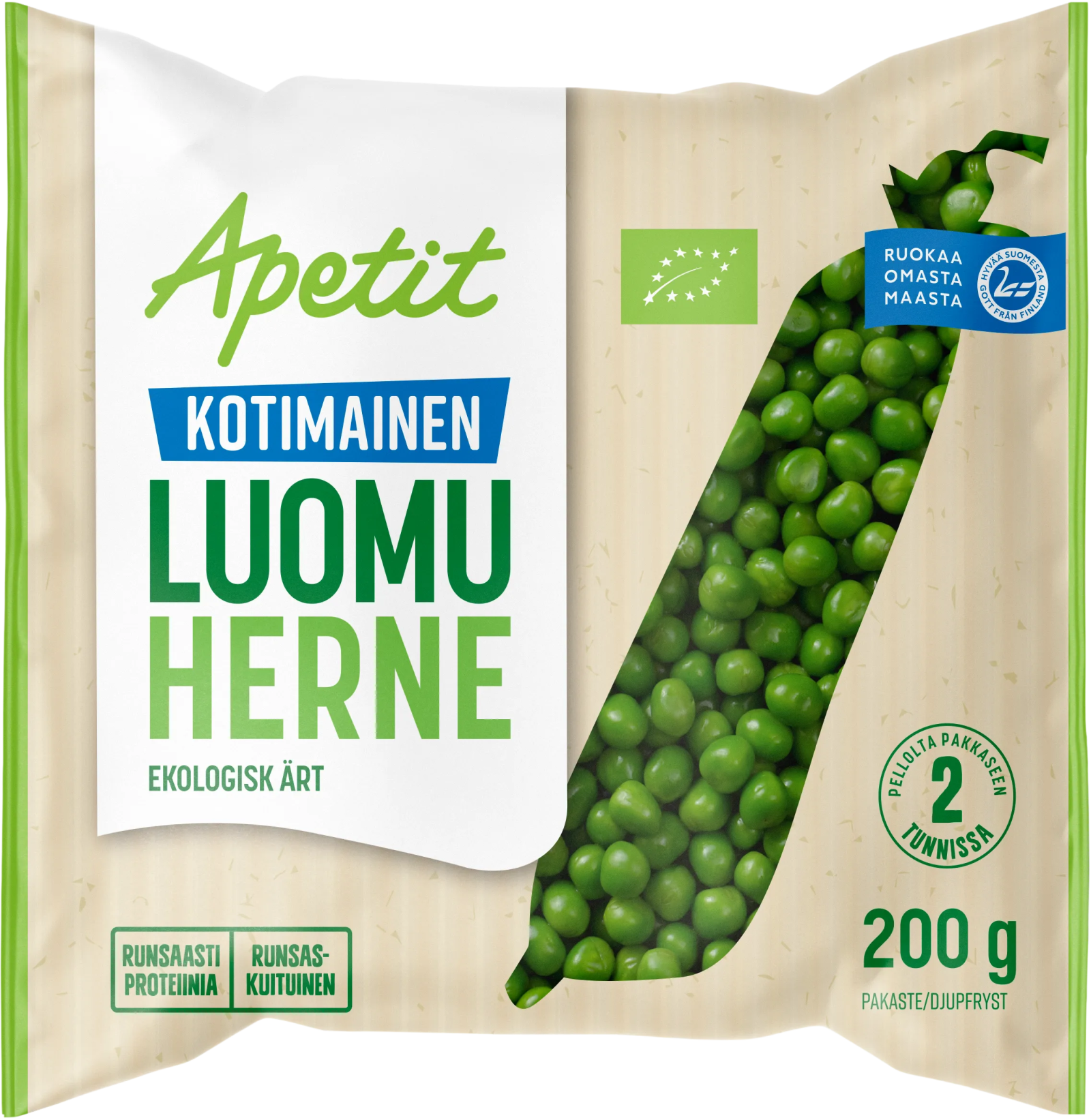 Apetit Kotimainen Luomu Herne pakaste 200g