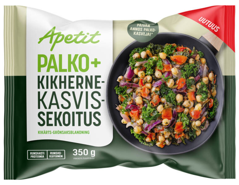 Apetit Palko+ Kikherne-kasvissekoitus pakaste 350 g