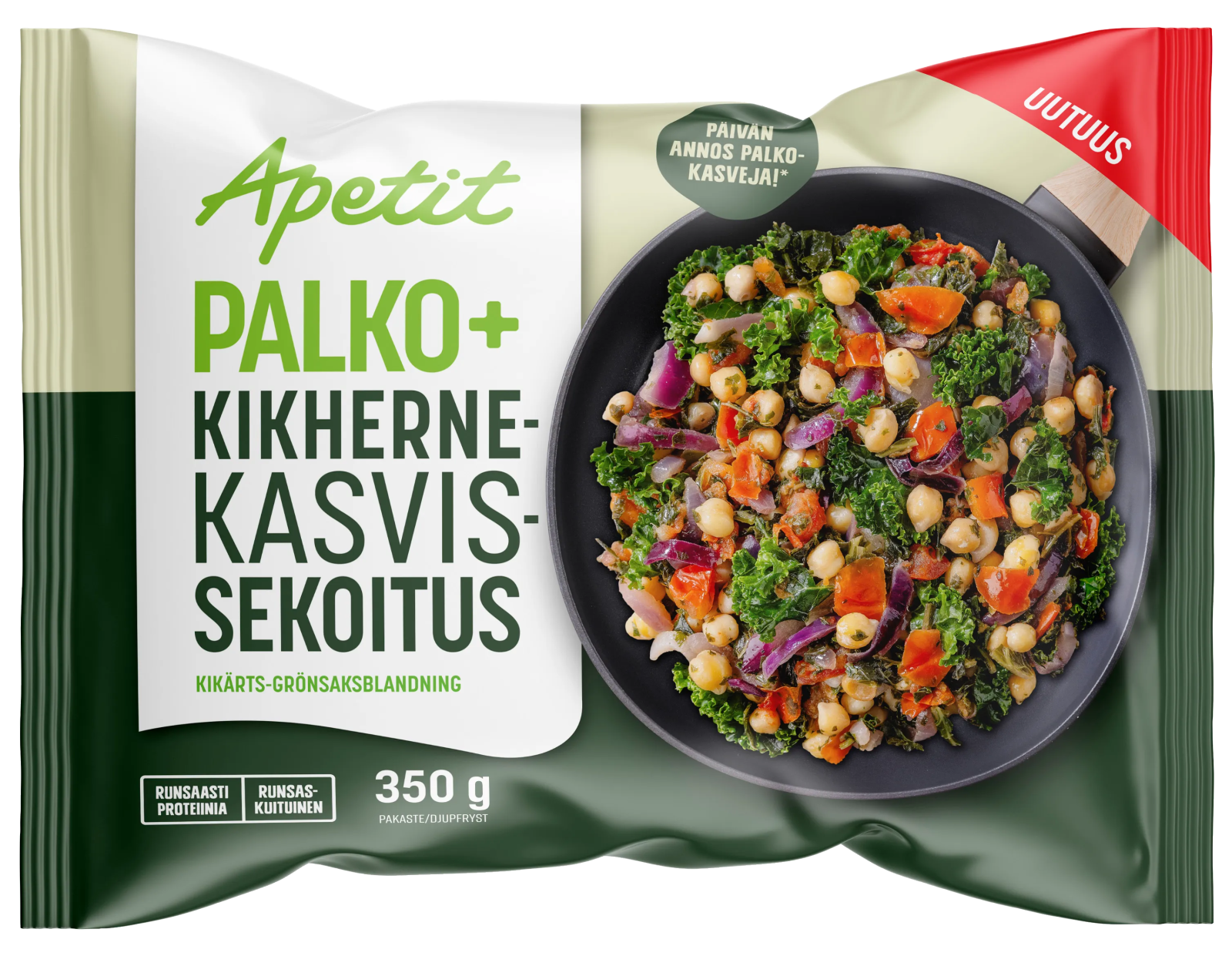 Apetit Palko+ Kikherne-kasvissekoitus pakaste 350 g