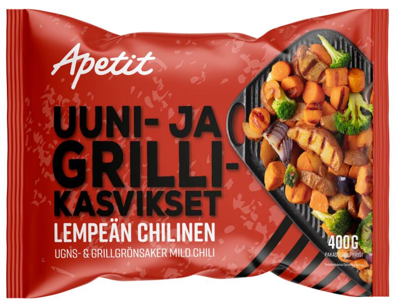 Uuni- ja grillikasvikset Lempeän chilinen 400 g