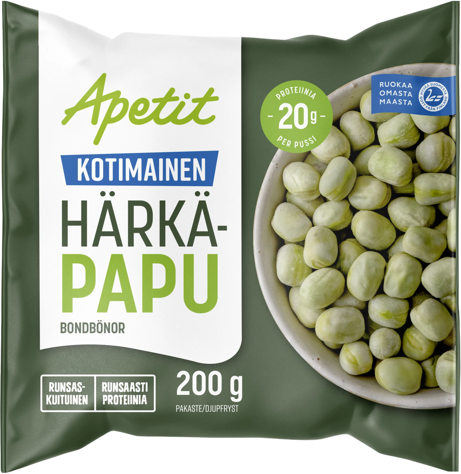 Apetit Kotimainen Härkäpapu pakaste 200g