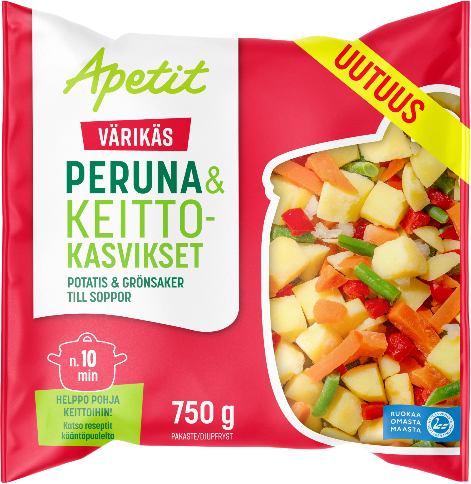 Apetit Värikäs Peruna & keittokasvikset pakaste 750g