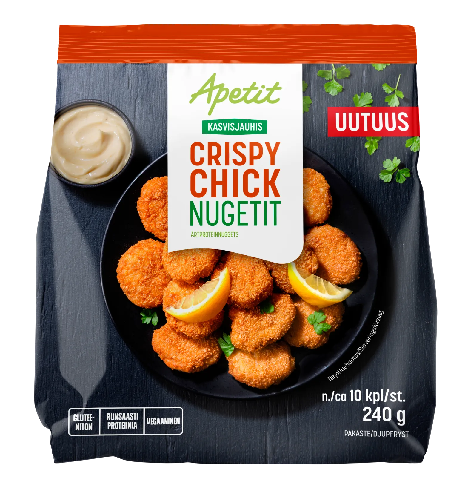 Apetit Kasvisjauhis Crispy Chick nugetit pakaste 240g