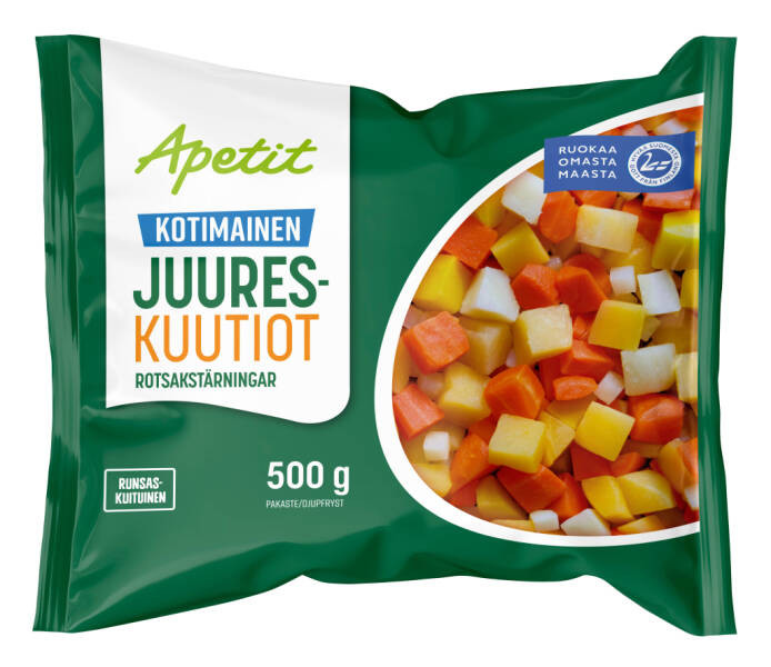 Apetit Kotimainen Juureskuutiot pakaste 500g