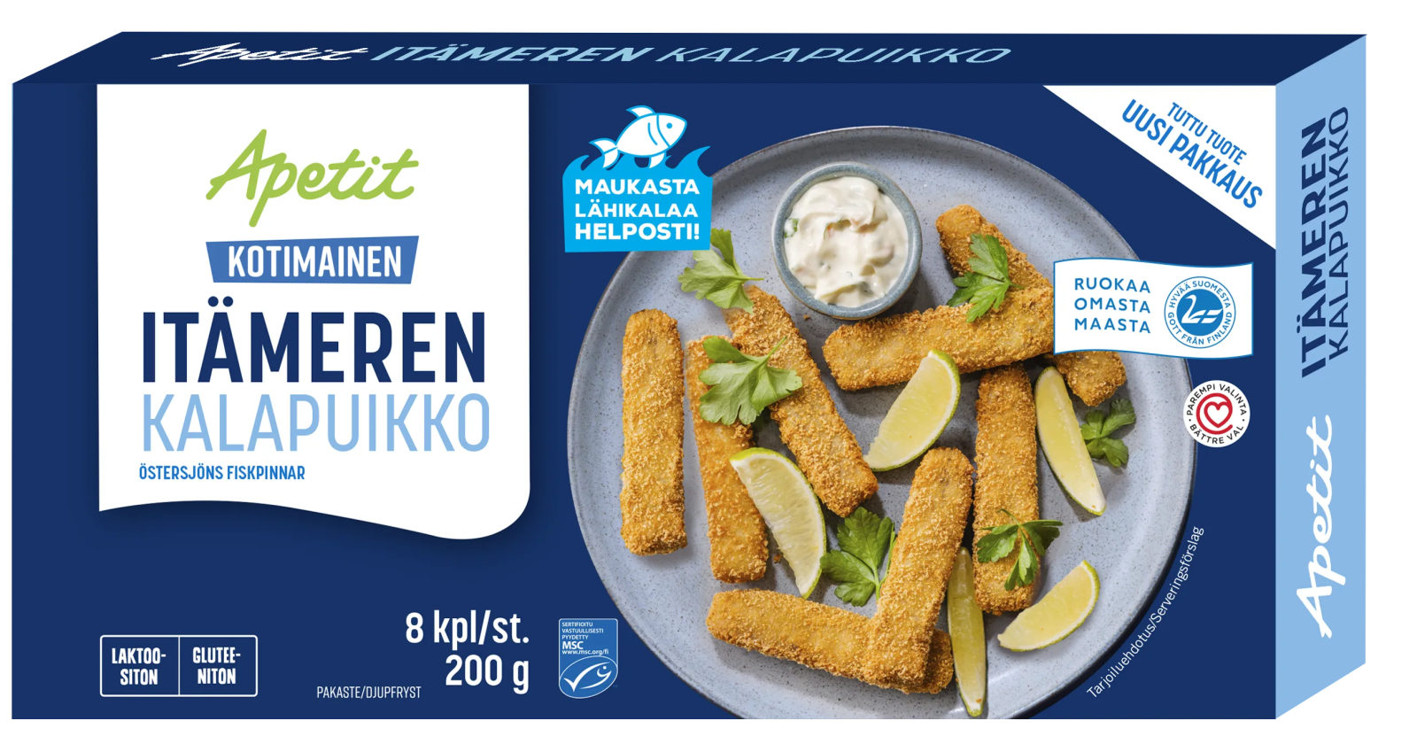 Apetit Kotimainen Itämeren kalapuikko MSC pakaste 200g