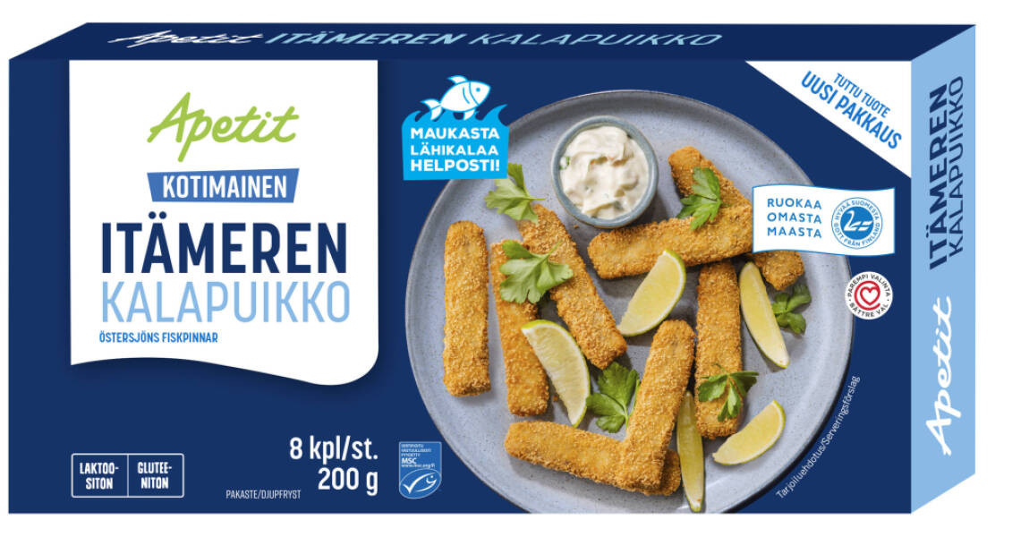 Apetit Kotimainen Itämeren kalapuikko MSC pakaste 200g
