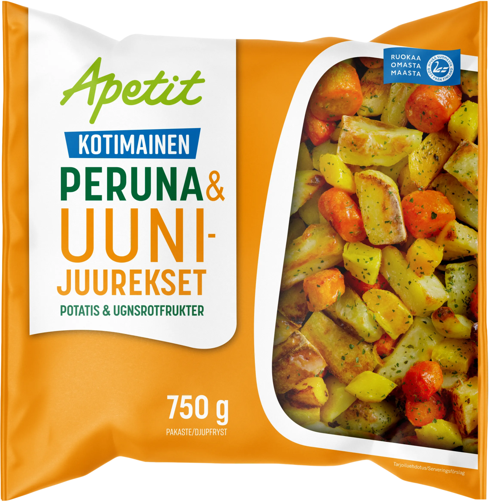 Apetit Kotimainen Peruna & uunijuures kasvissekoitus pakaste 750g