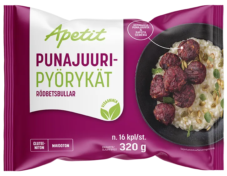 Apetit Punajuuripyörykät pakaste 320g