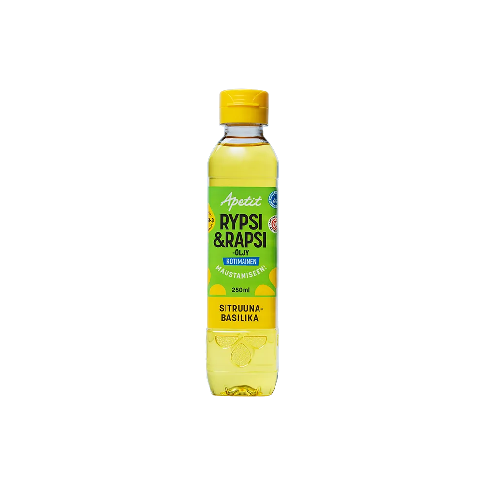 Apetit Kotimainen Rypsi&rapsiöljy sitruuna-basilikanmakuinen 250ml