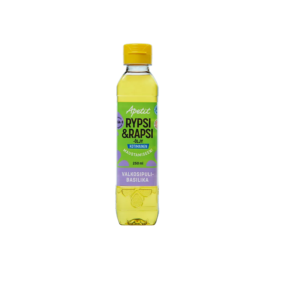 Apetit Kotimainen Rypsi&rapsiöljy valkosipuli-basilikanmakuinen 250ml