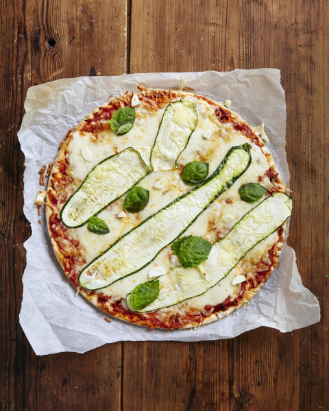 Papa Rafkin Fantasia kesäkurpitsa-mozzarellapizza
