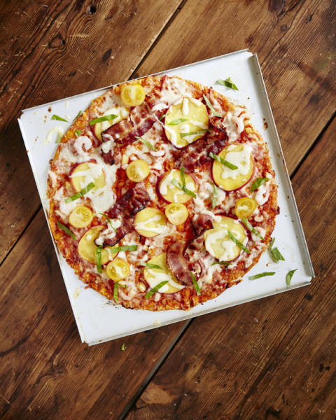 Papa Rafkin Fantasia persikka-pekonipizza