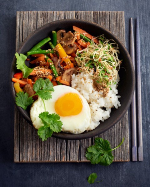 Bibimbap à la Tuorekset