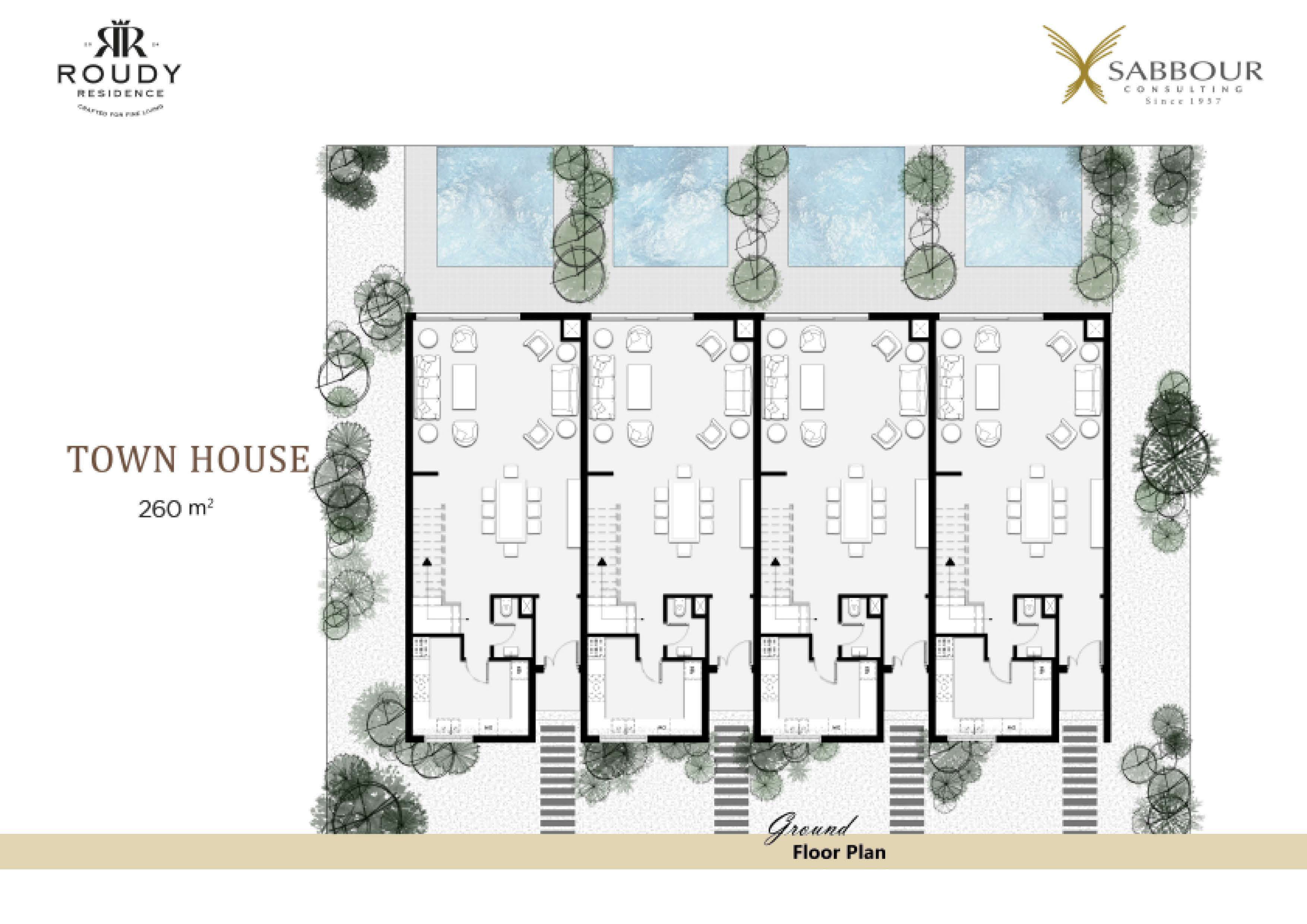 Floor plan for townhouse at Roudy
