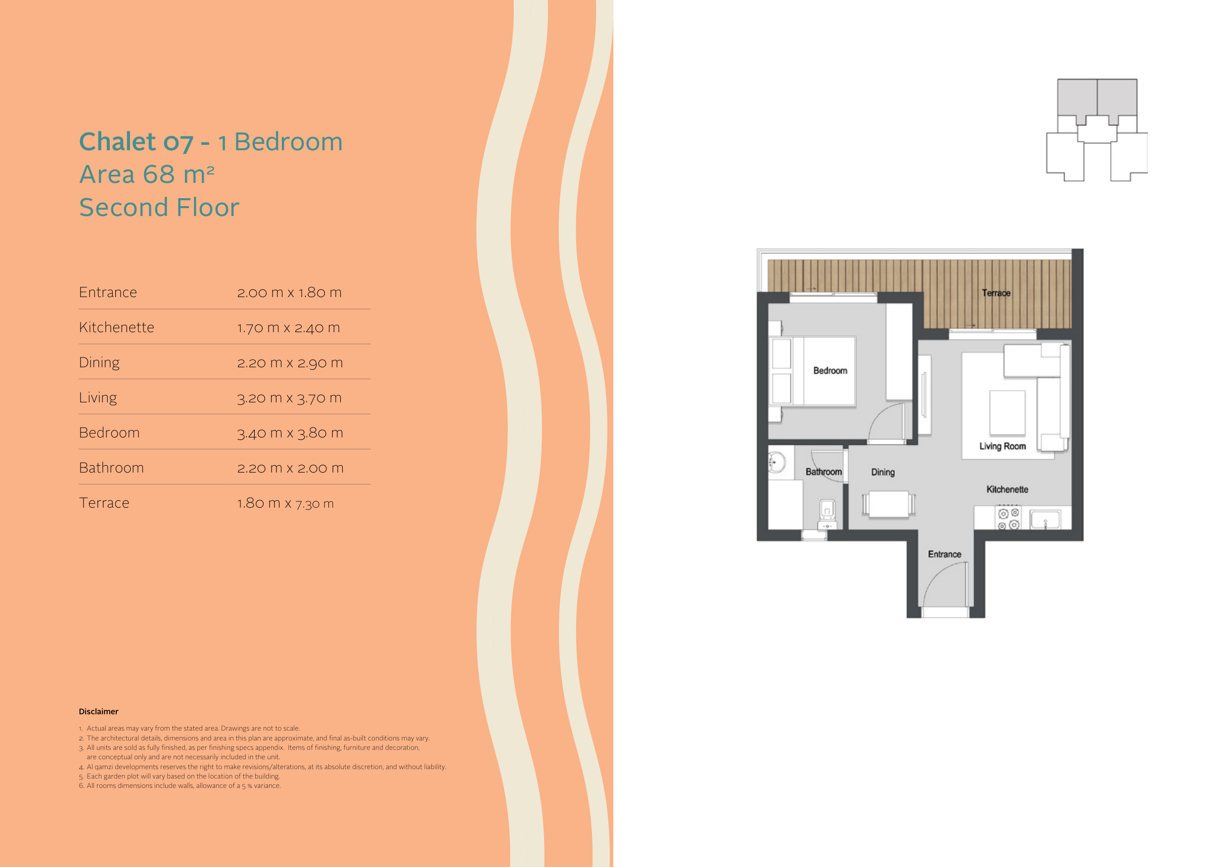 Floor plan for chalet at Surf and Sand - Seazen