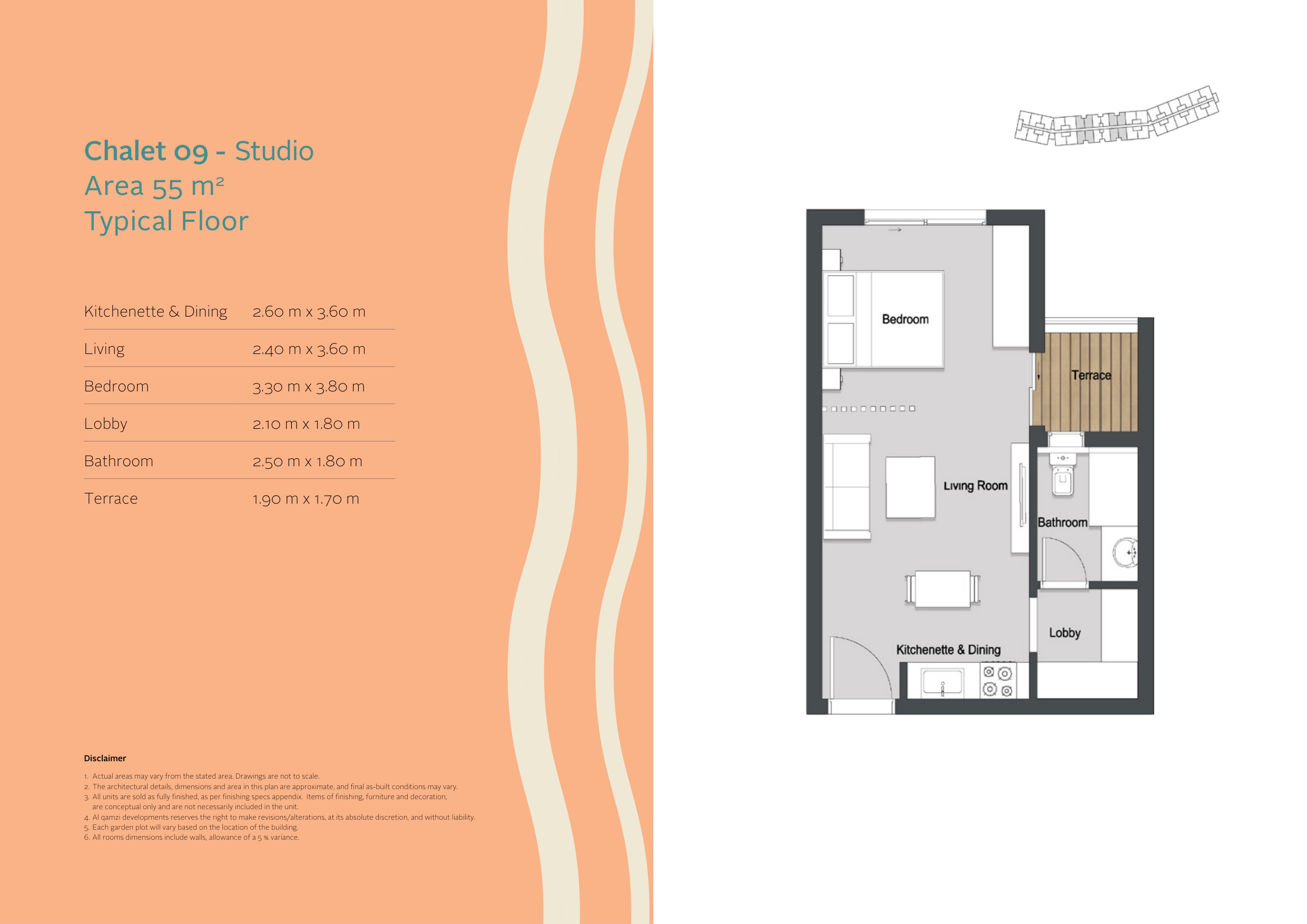 Floor plan for studio at Surf and Sand - Seazen