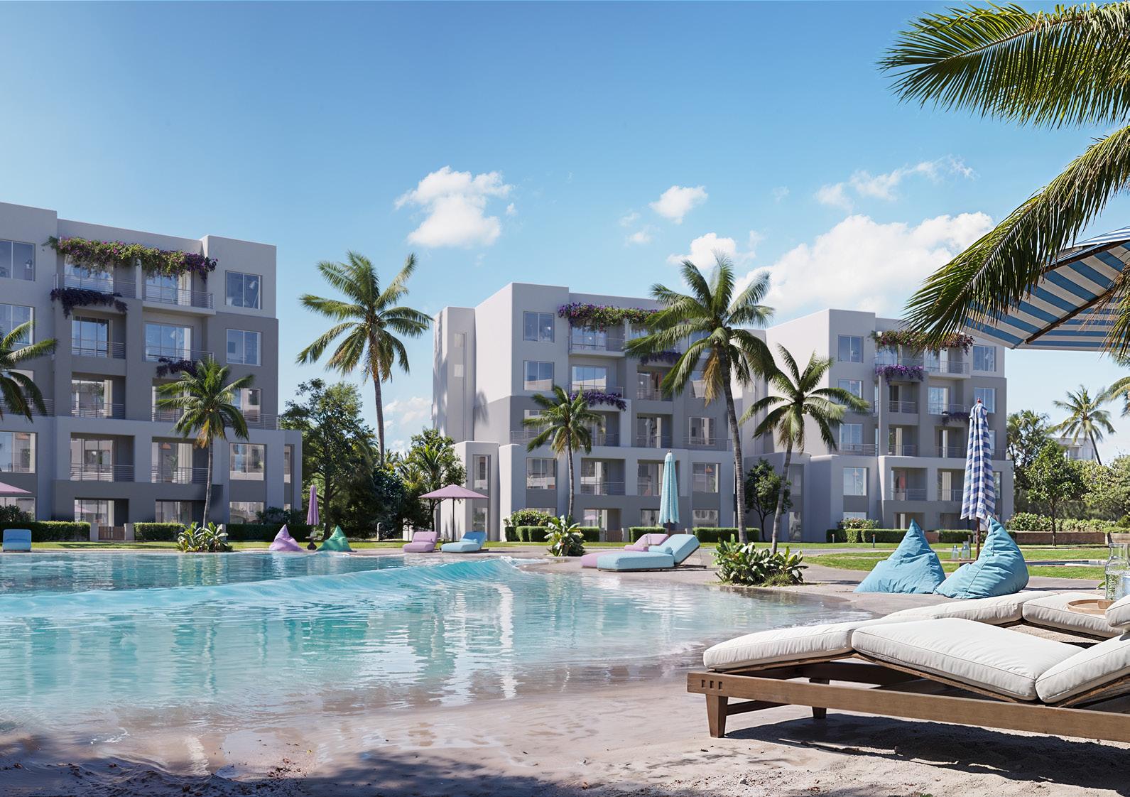 1-Bedroom Chalet 72 m² for sale in Surf and Sand - Seazen, Al Dabaa - Ref 300298