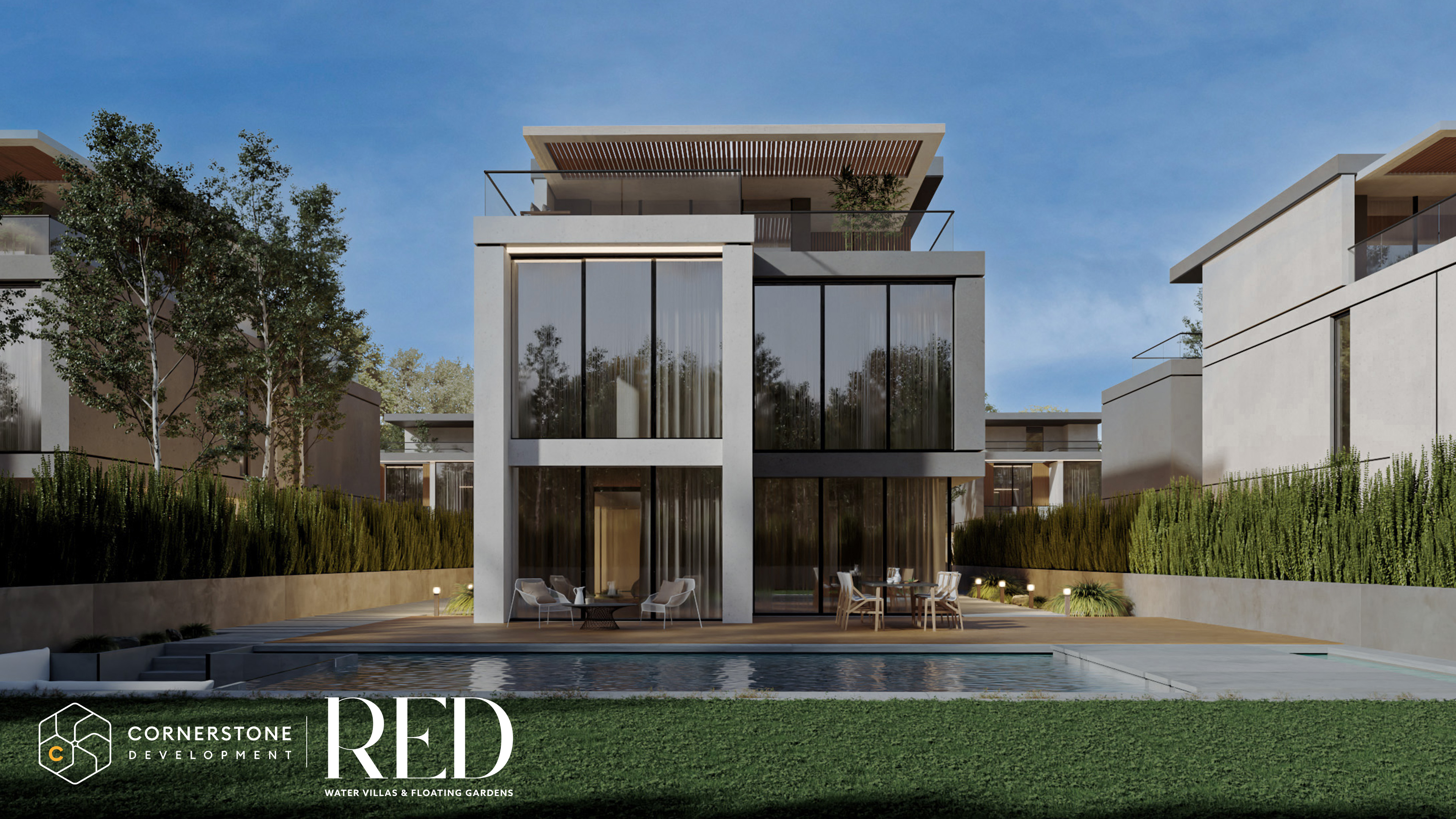 Villa for sale in Red – with 5 bedrooms in Mostakbal City by Cornerstone Development.