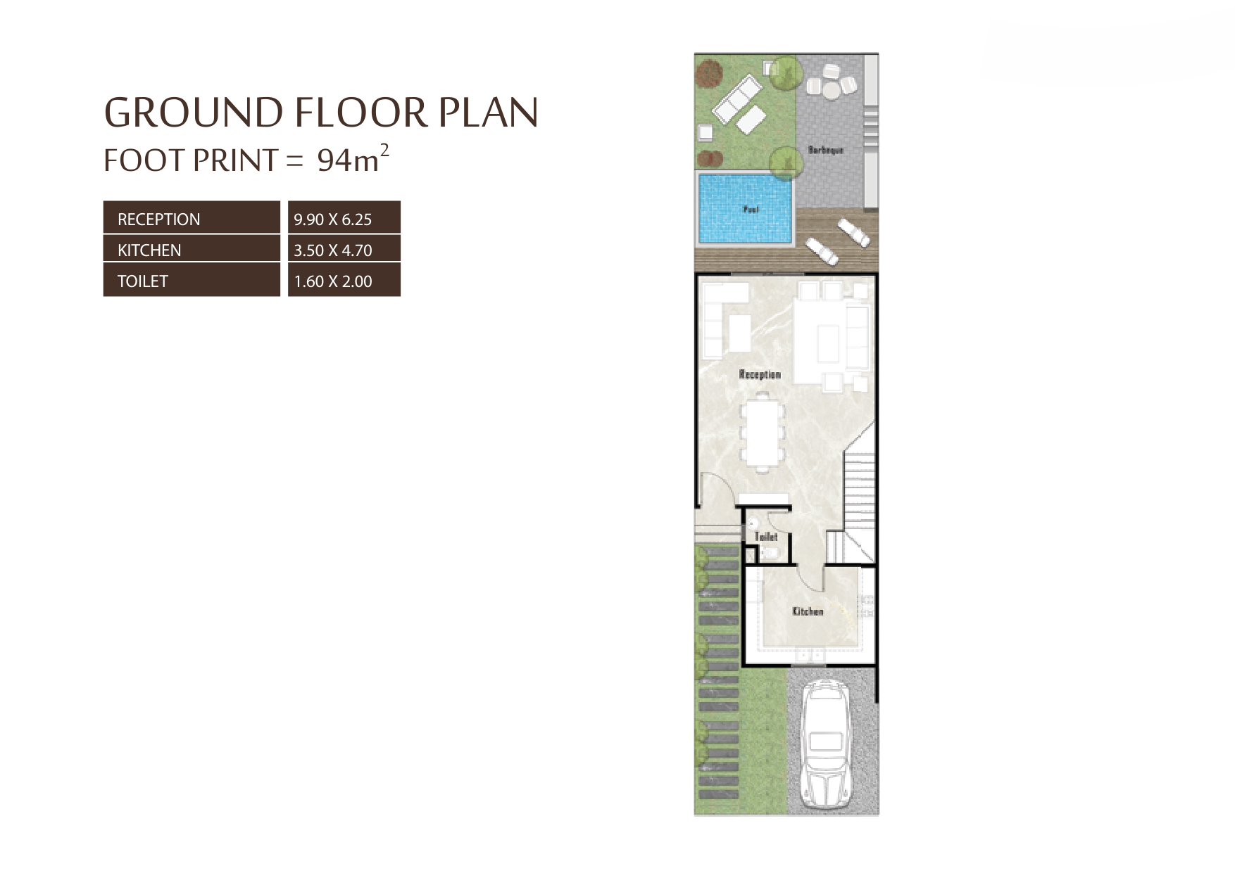 Floor plan for townhouse at The 8 Extension