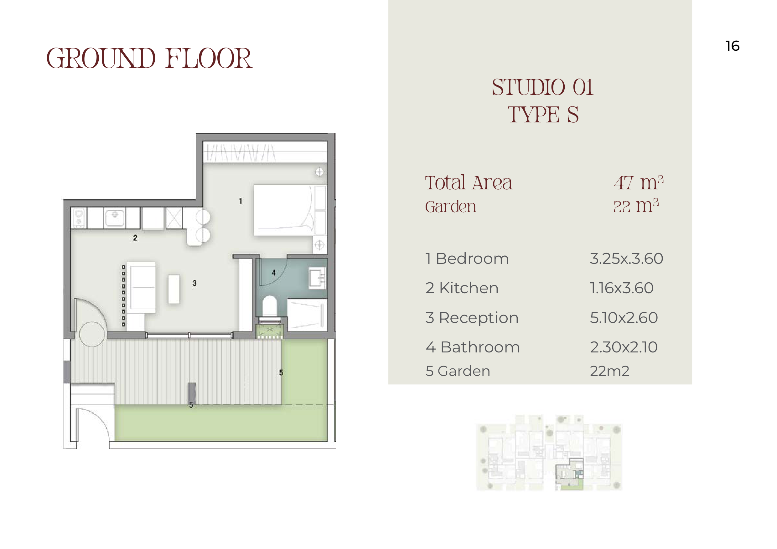 Floor plan for studio at Upmount