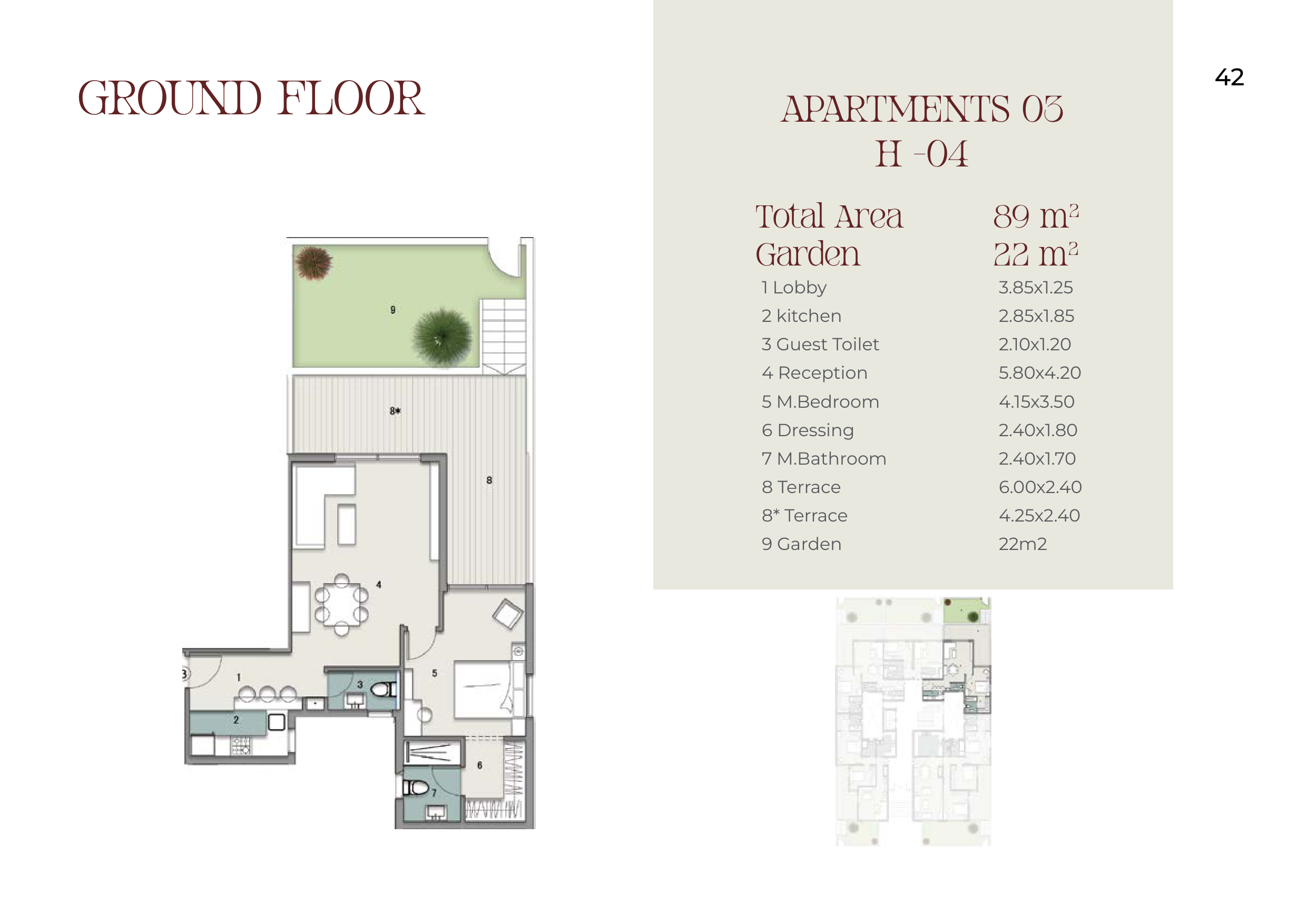 Floor plan for apartment at Upmount