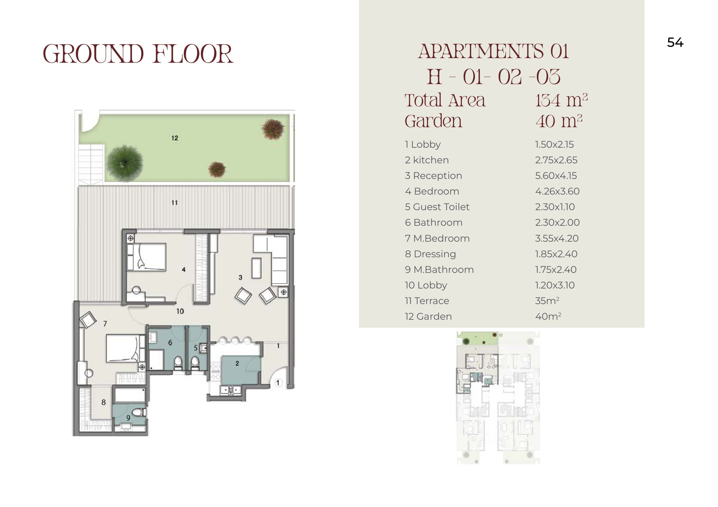 Floor plan for apartment at Upmount