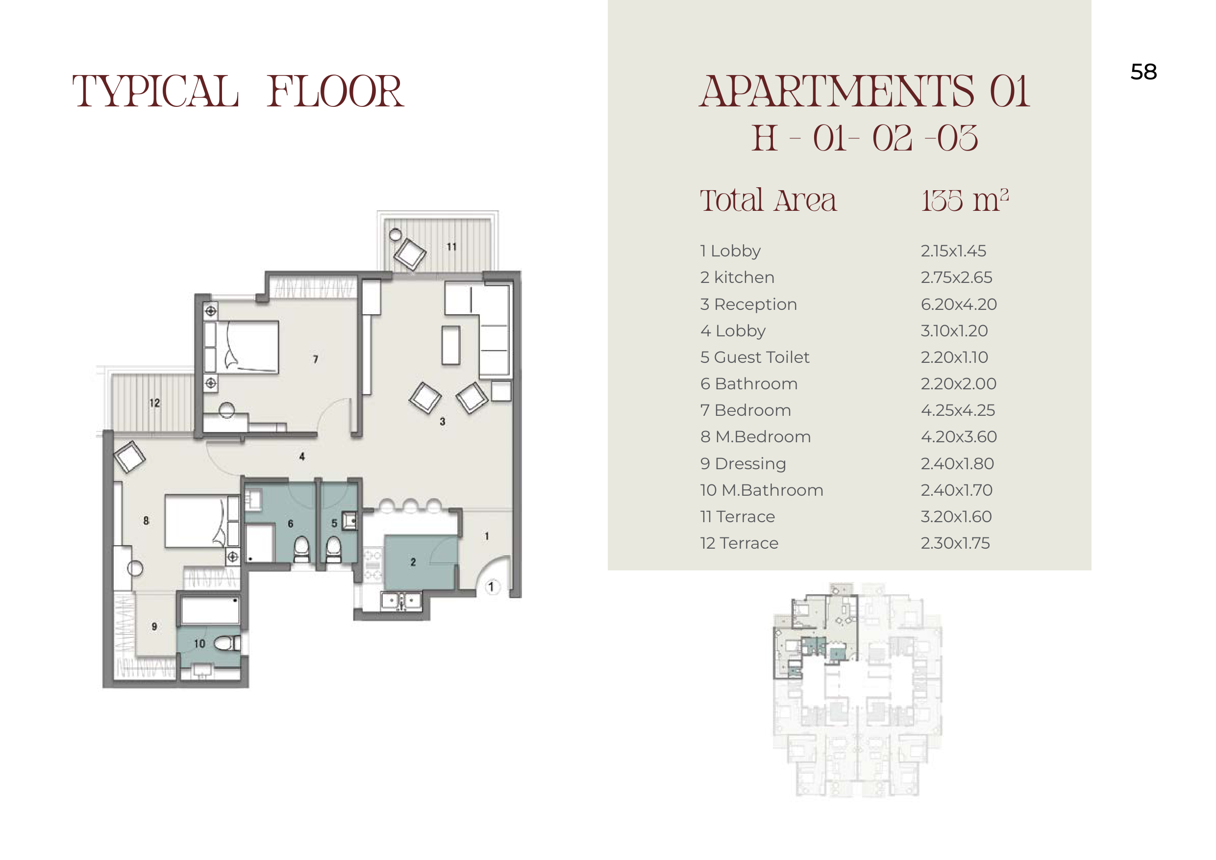 Floor plan for apartment at Upmount