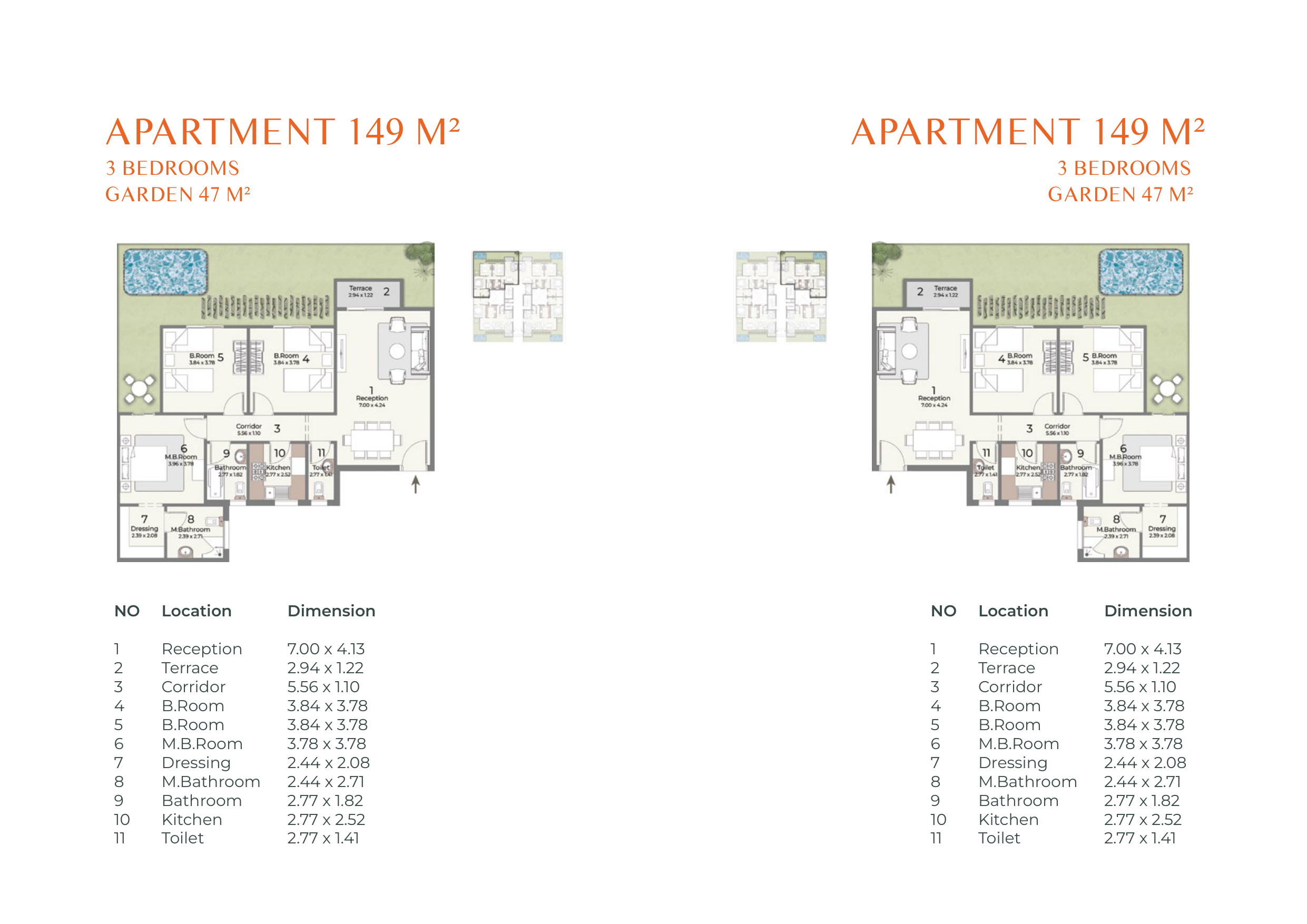 Floor plan for apartment at Canyon8