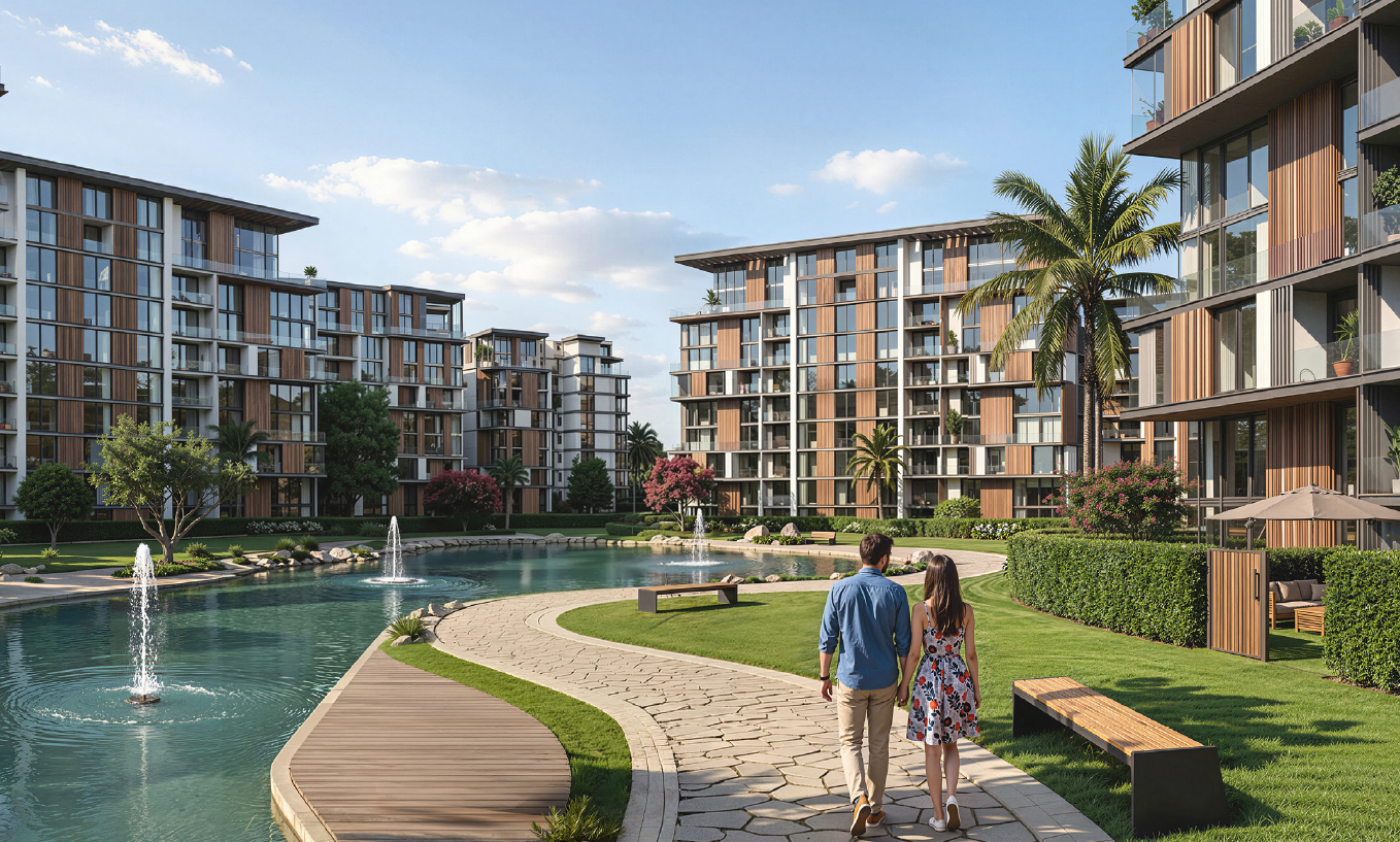 Apartment for sale in Central Water Residences – with 2 bedrooms in New Cairo by Hyde Park.