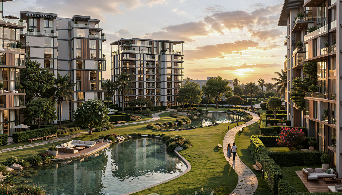 Duplex for sale in Central Water Residences – with 3 bedrooms in New Cairo by Hyde Park.